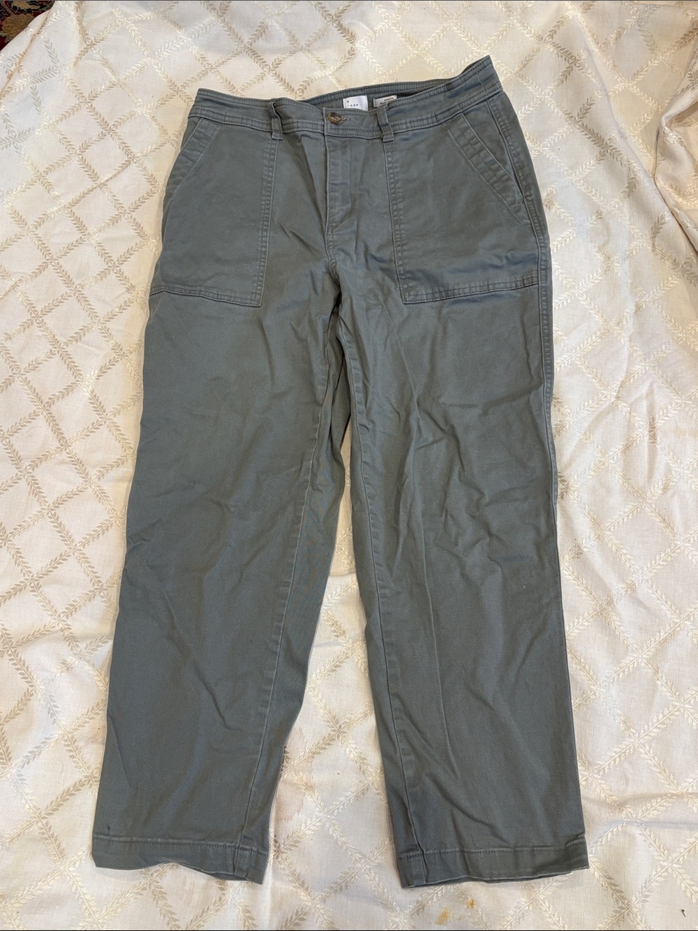 a new day Women's Cropped Utility Pants in olive Slate